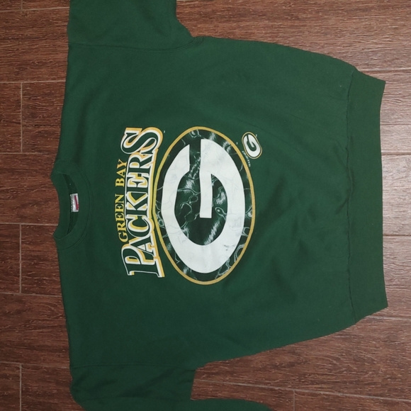 Vtg 1997 Hanes Green Bay Packers Sweatshirt Mens 2XL Green Pullover NFL Logo USA - Picture 2 of 9